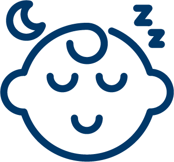 Outline of sleeping baby
